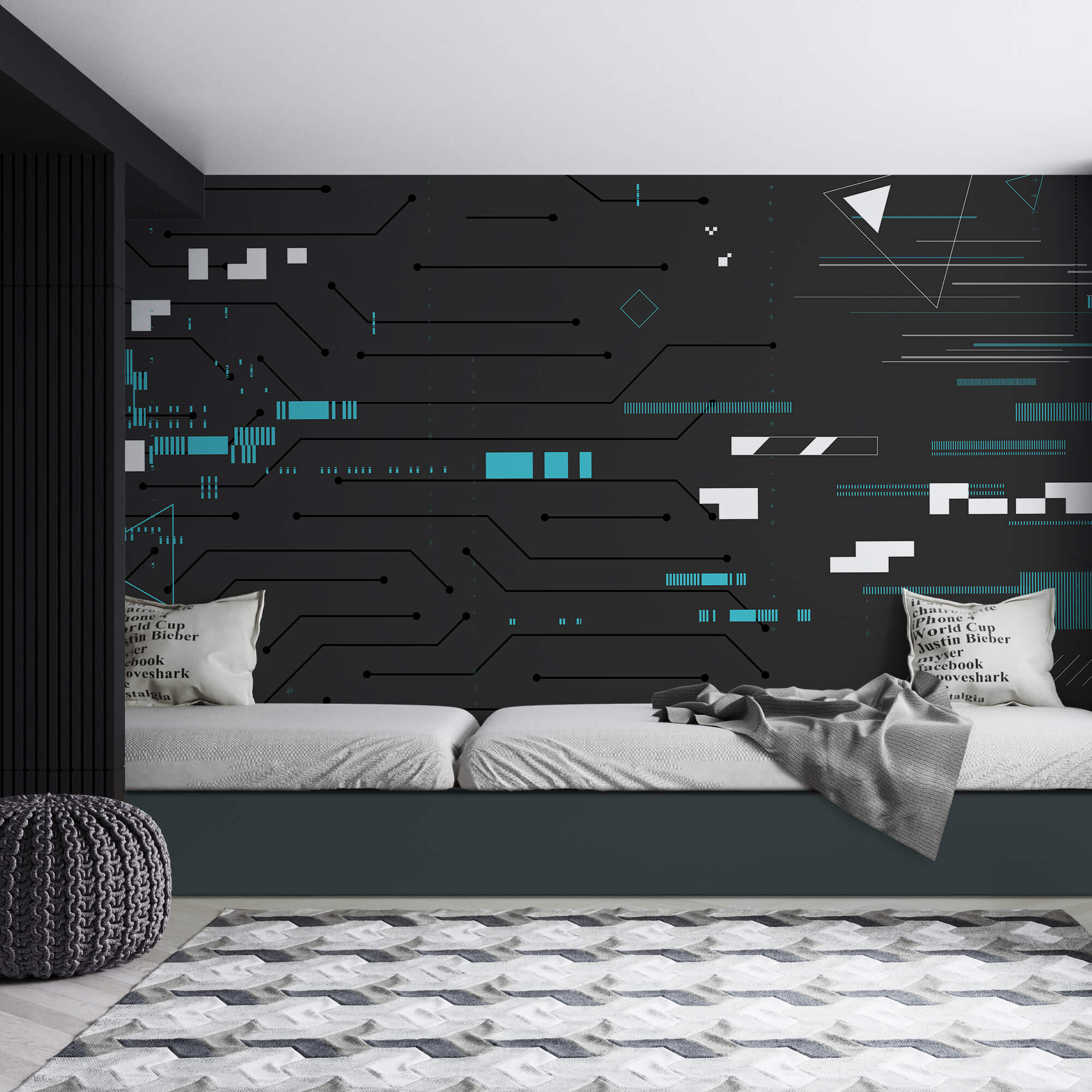 Fekete háttér sok vonallal és ponttal Fekete háttér sok vonallal és ponttal