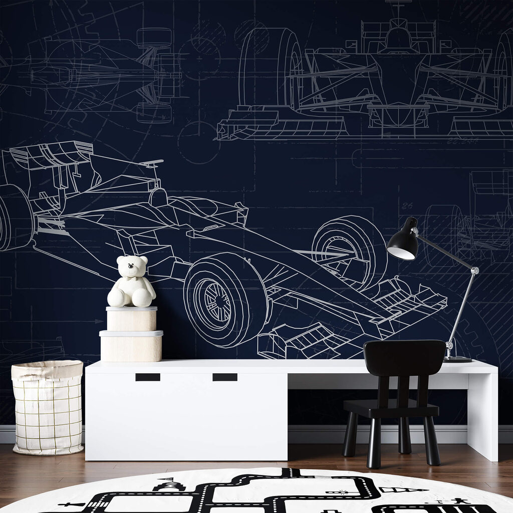 Egy versenyautó tervrajza