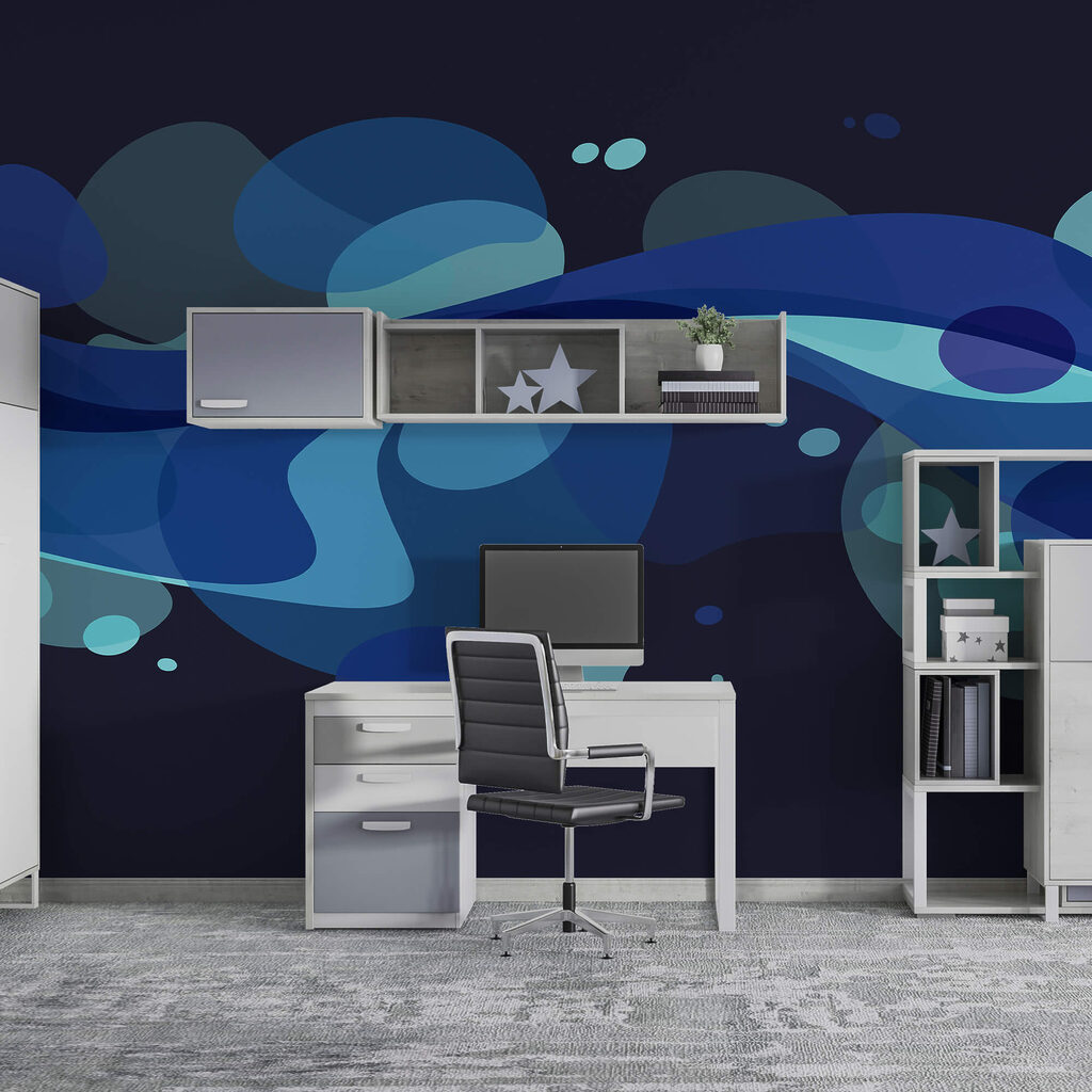 Kék és fehér kavargó mintázat Kék és fehér kavargó mintázat