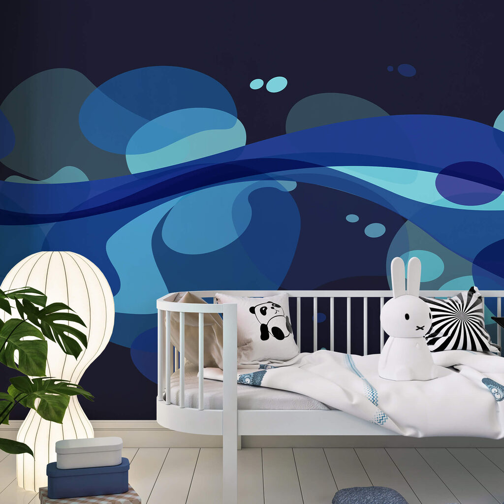 Kék és fehér kavargó mintázat Kék és fehér kavargó mintázat