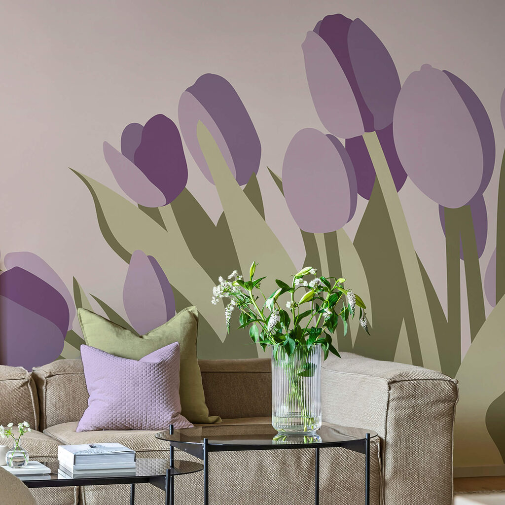 Egy csokor lila tulipán Egy csokor lila tulipán