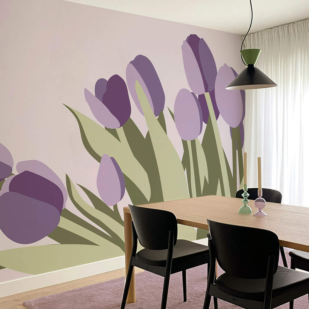 Egy csokor lila tulipán Egy csokor lila tulipán