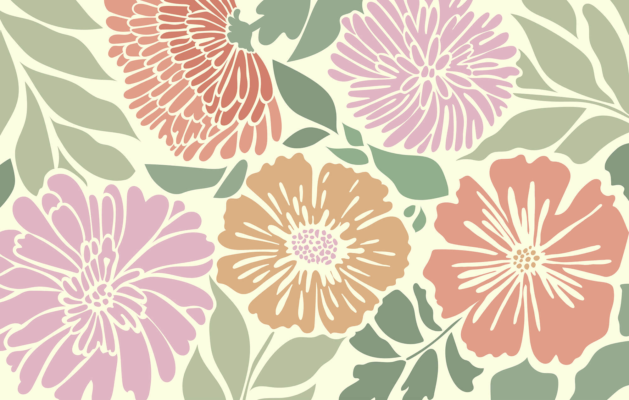 Colorful floral pattern brightens any space Colorful floral pattern brightens any space