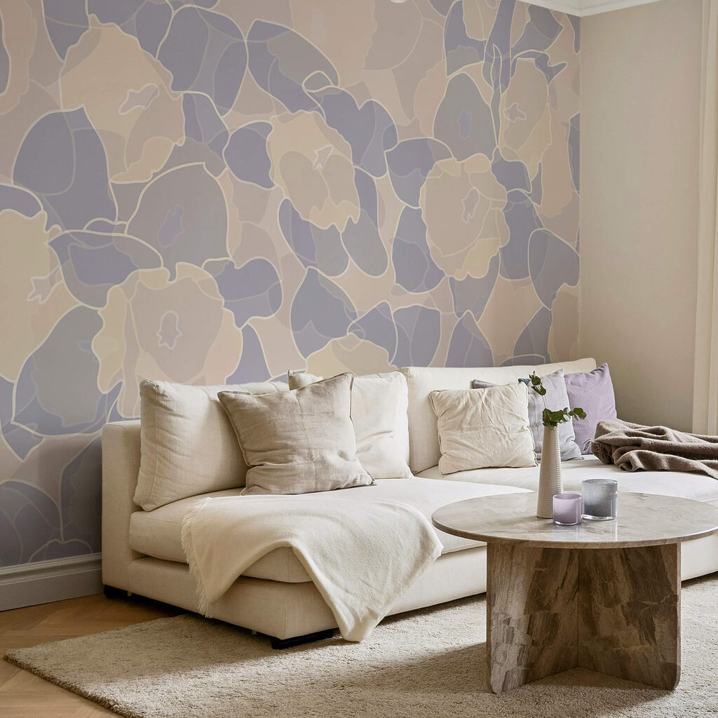 Virágok és levelek mintája