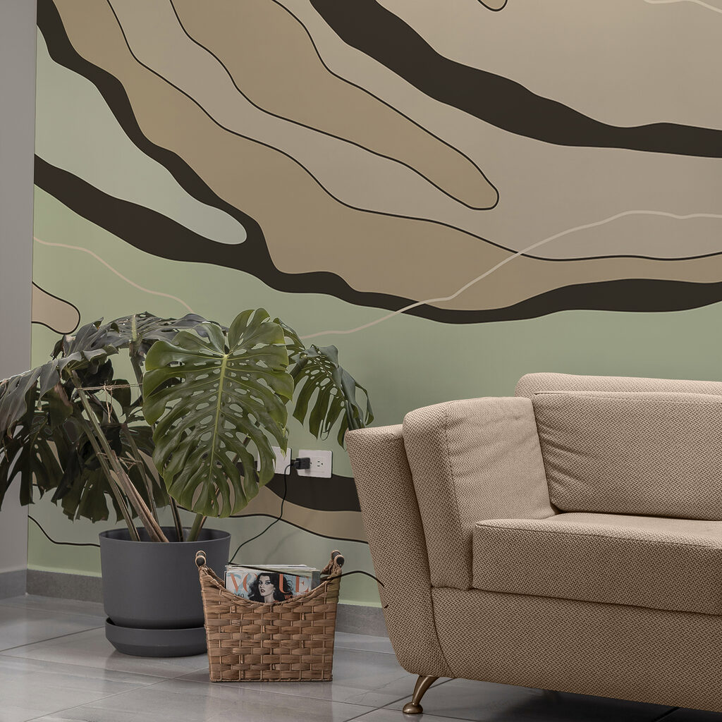 Absztrakt vonalak meleg földszínekben