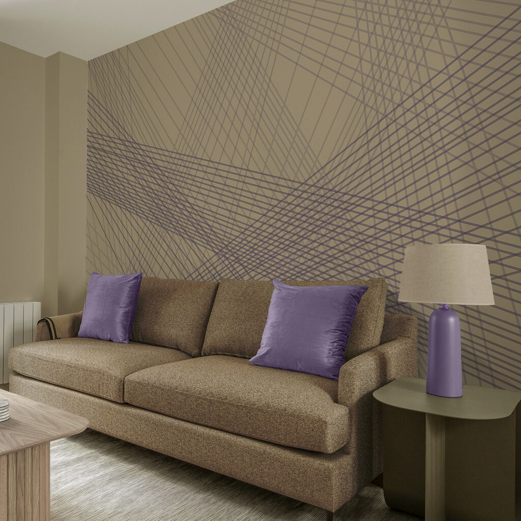 Absztrakt vonalak nyugtató színekben