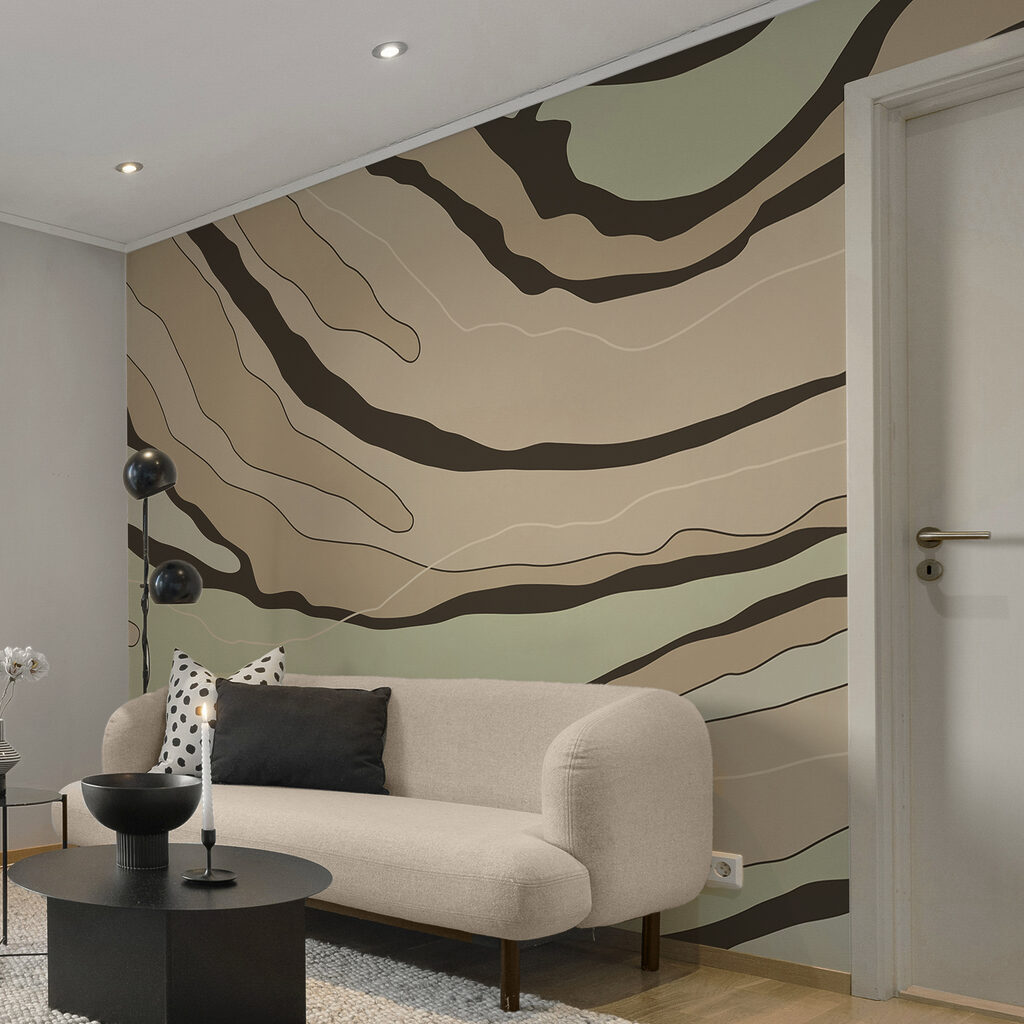 Absztrakt vonalak meleg földszínekben