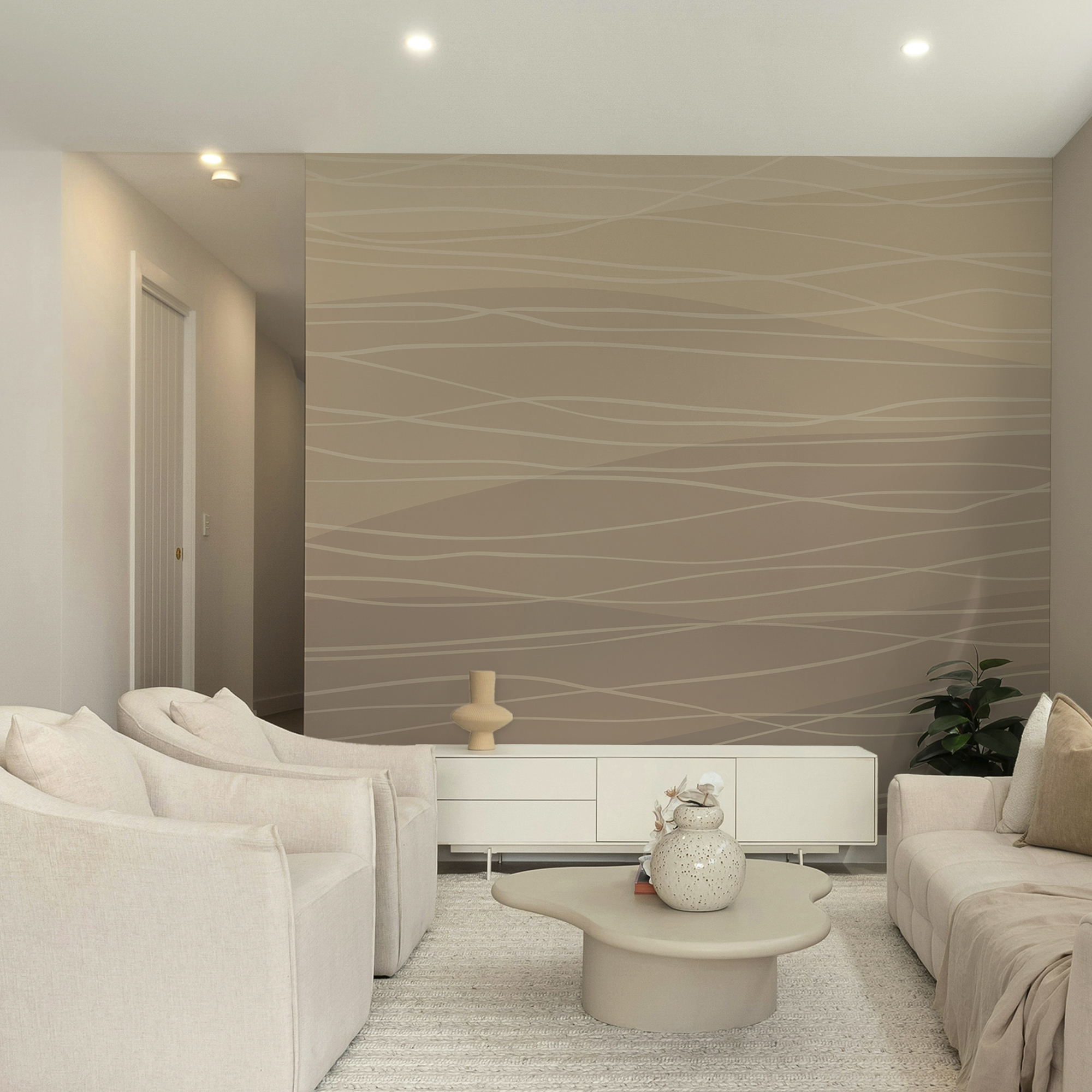 Barna és fehér hullámos vonalak