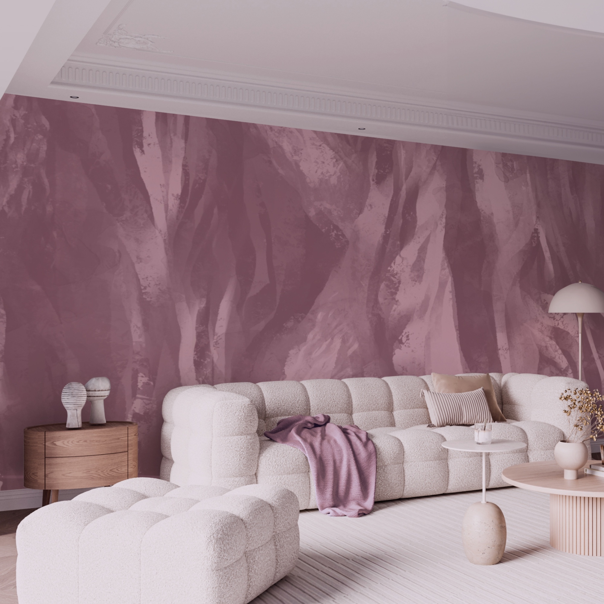 – Lágy rózsaszín hullámok a kreatív designból