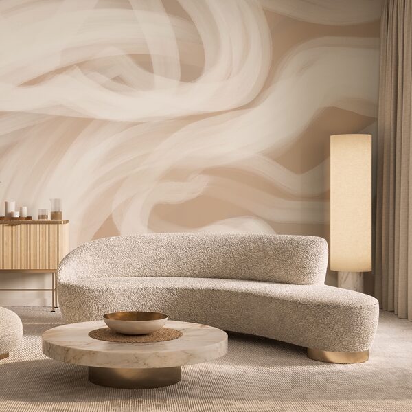 Fotótapéta Fotótapéta Fehér örvények barnásbarna háttéren (Cikkszám: t00147)