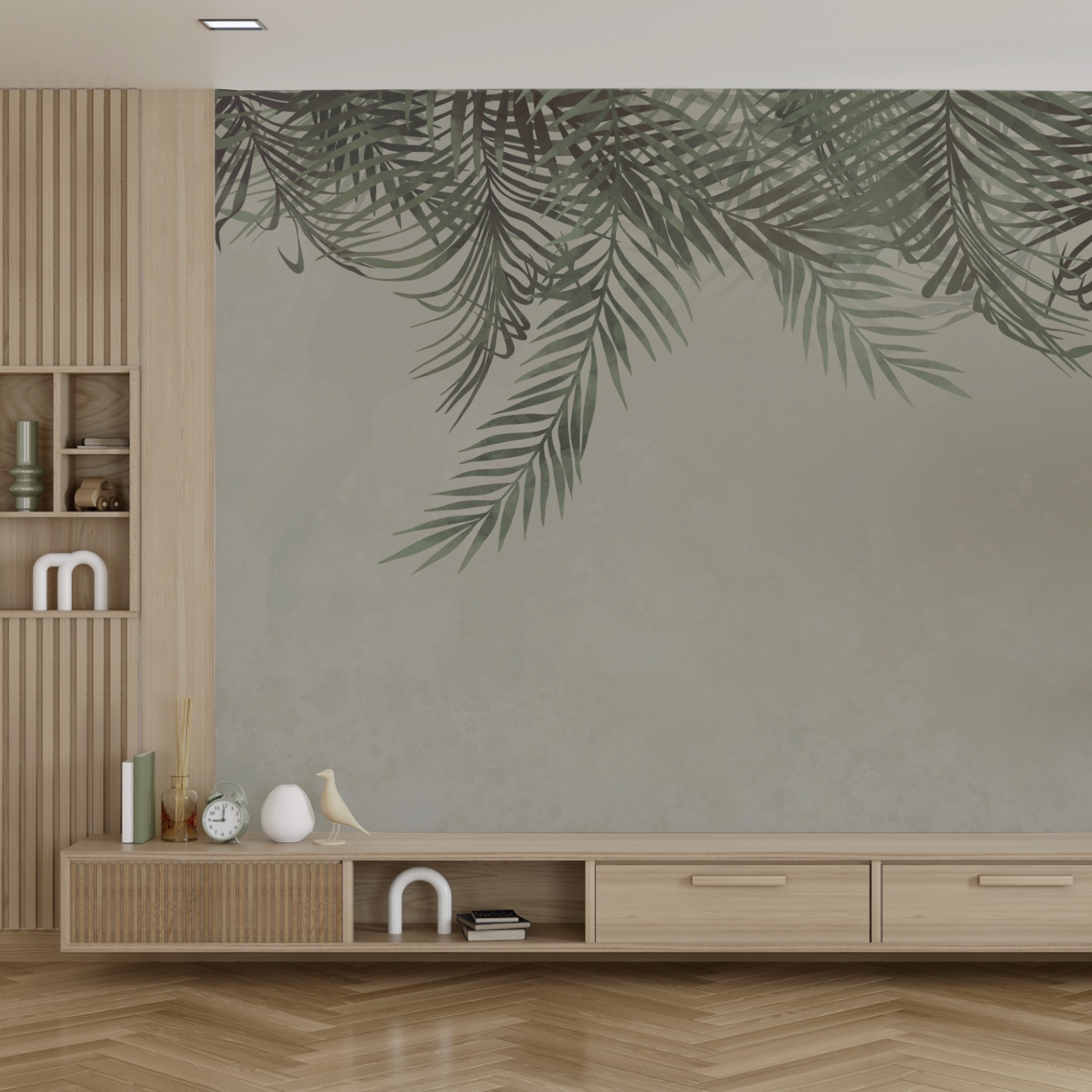 Lágy hátteret keretező zöld növényzet