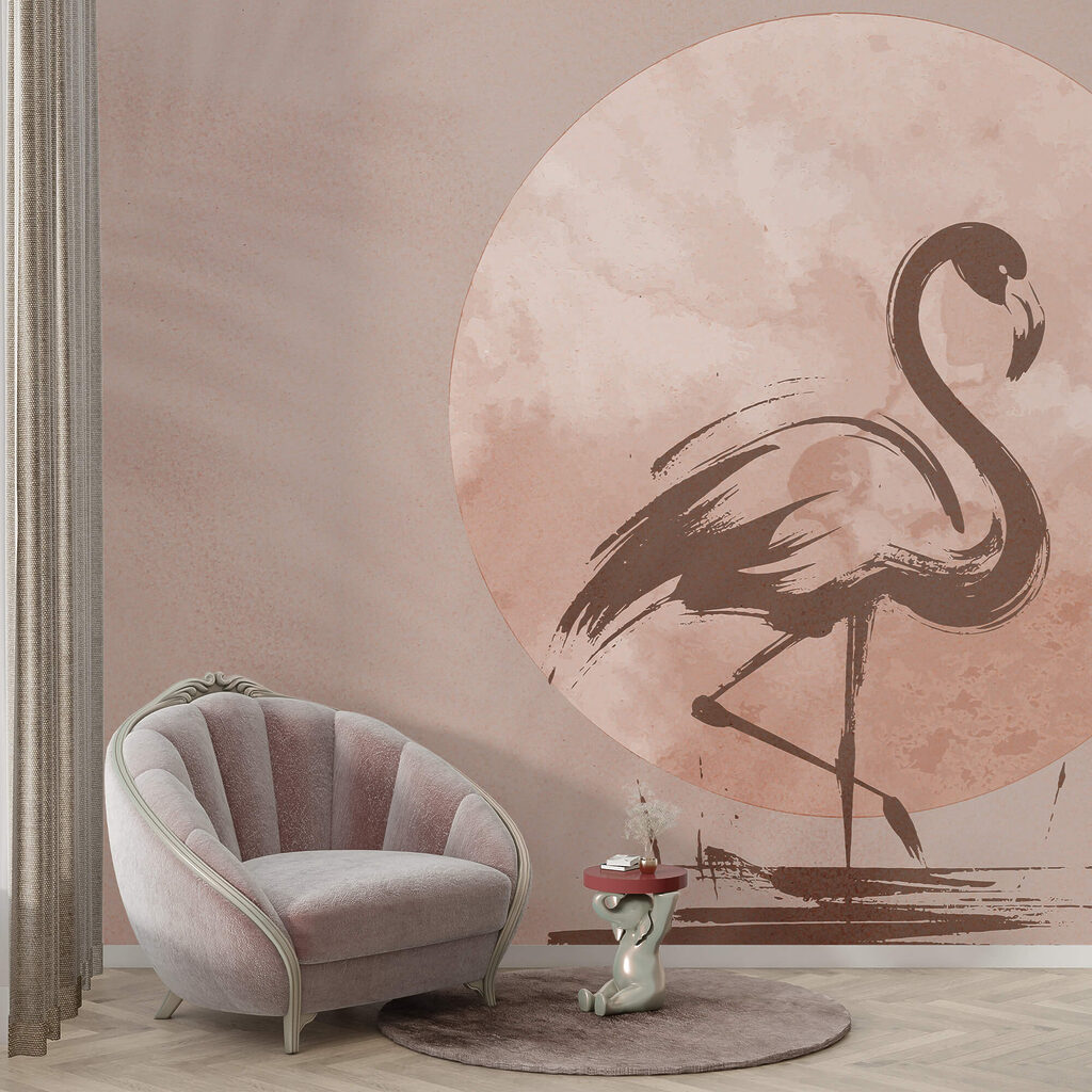 Flamingó rajz papíron Flamingó rajz papíron