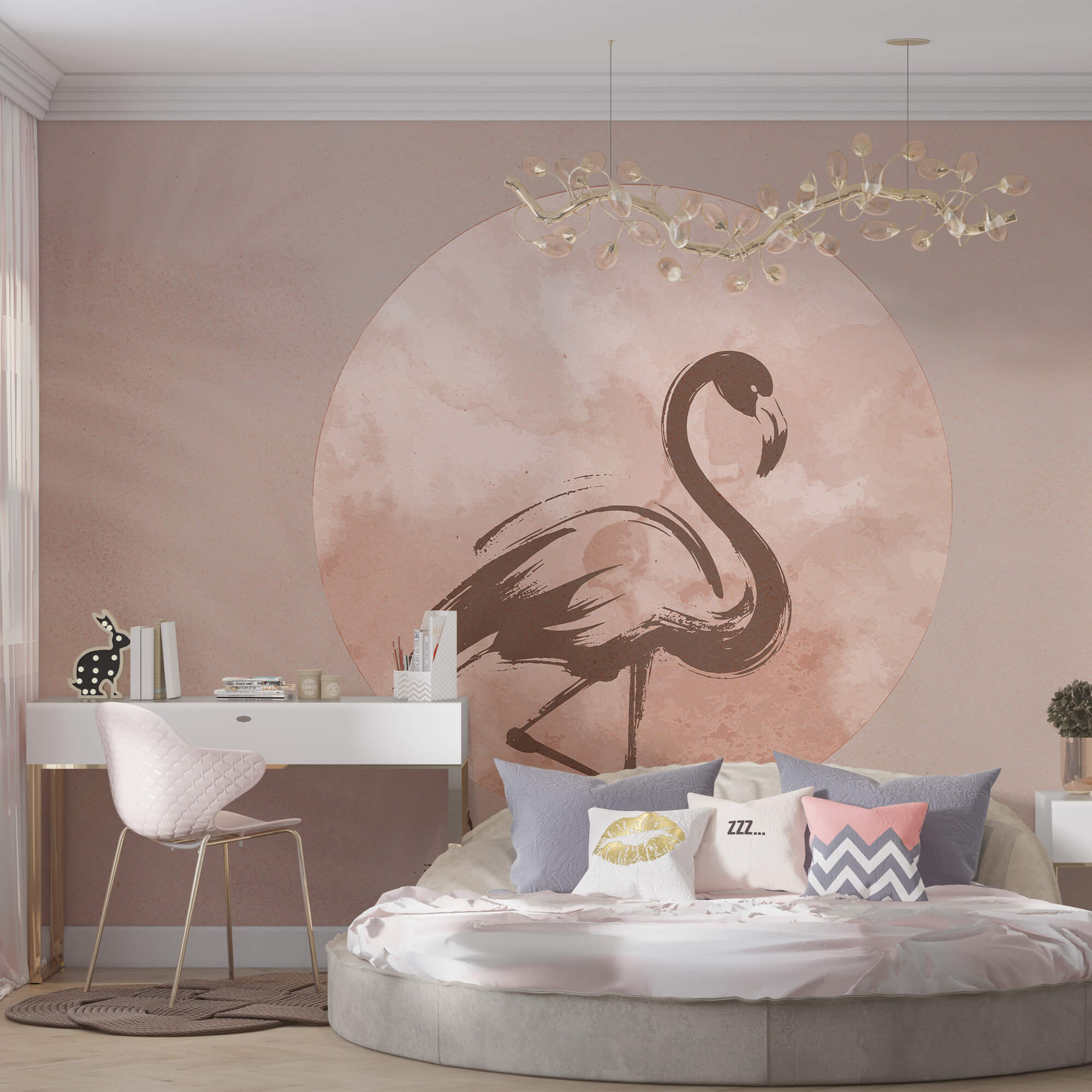 Flamingó rajz papíron Flamingó rajz papíron