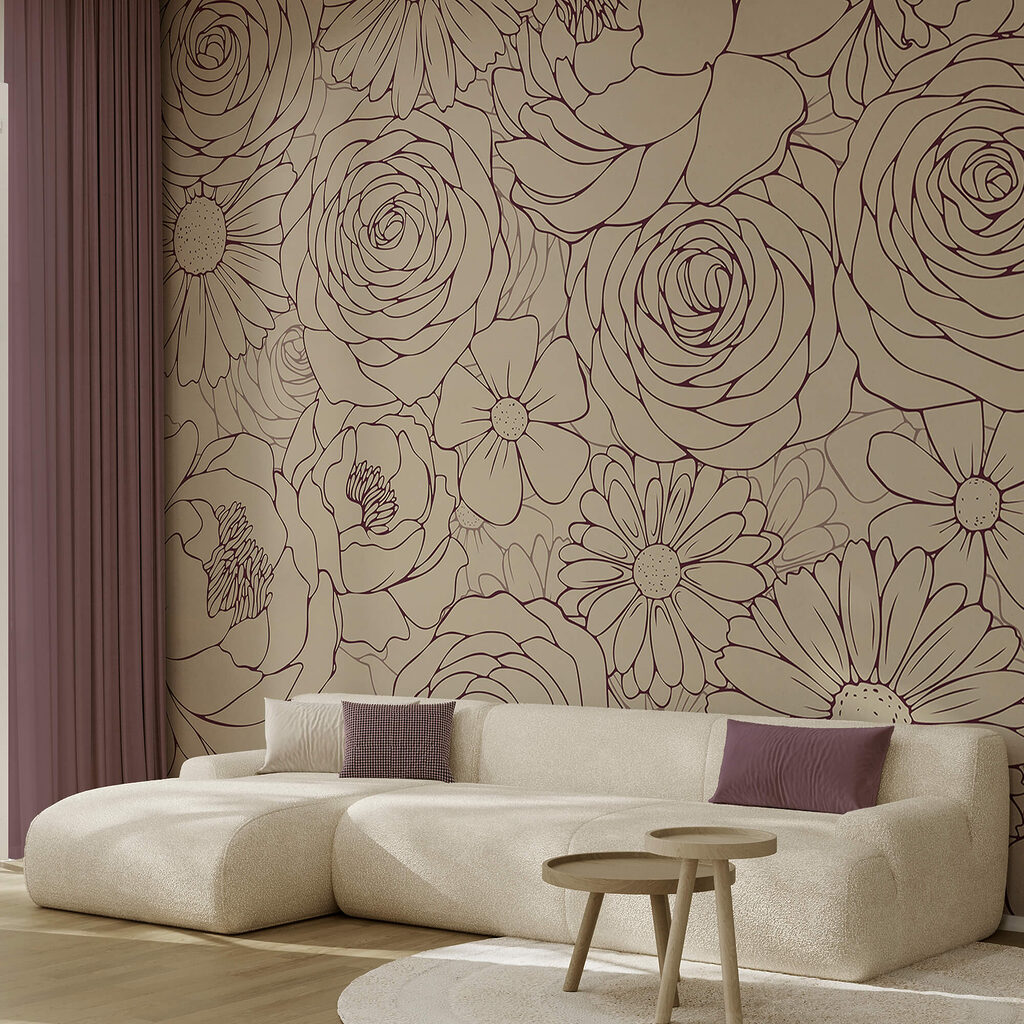 Virágos minta lágy árnyalatokban