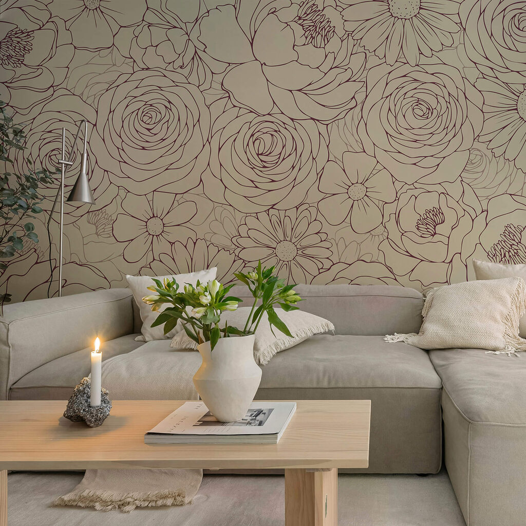 Virágos minta lágy árnyalatokban