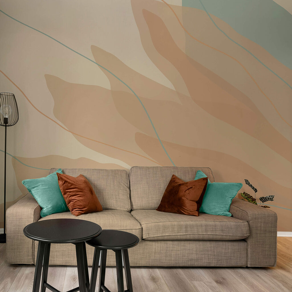 Folyó formák meleg tónusokban