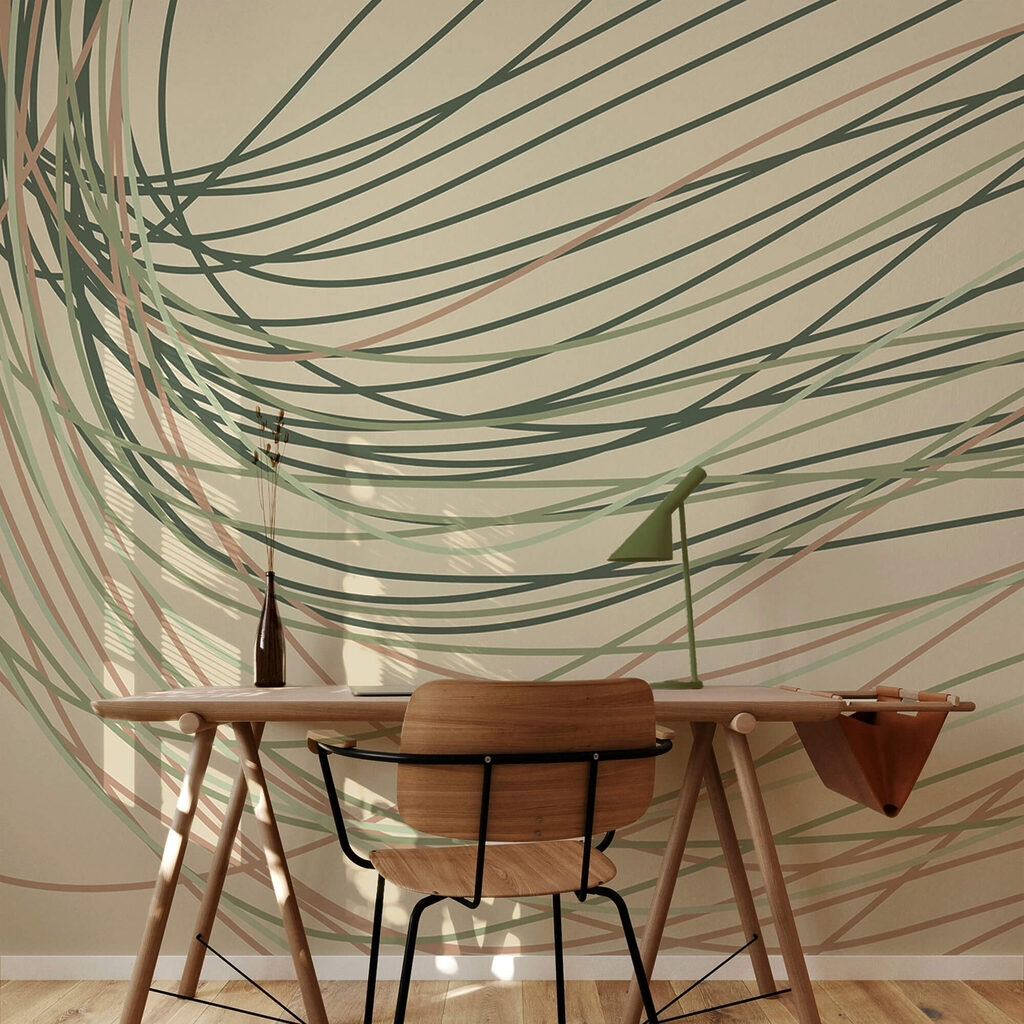 Áradó vonalak lágy pasztellszínekben