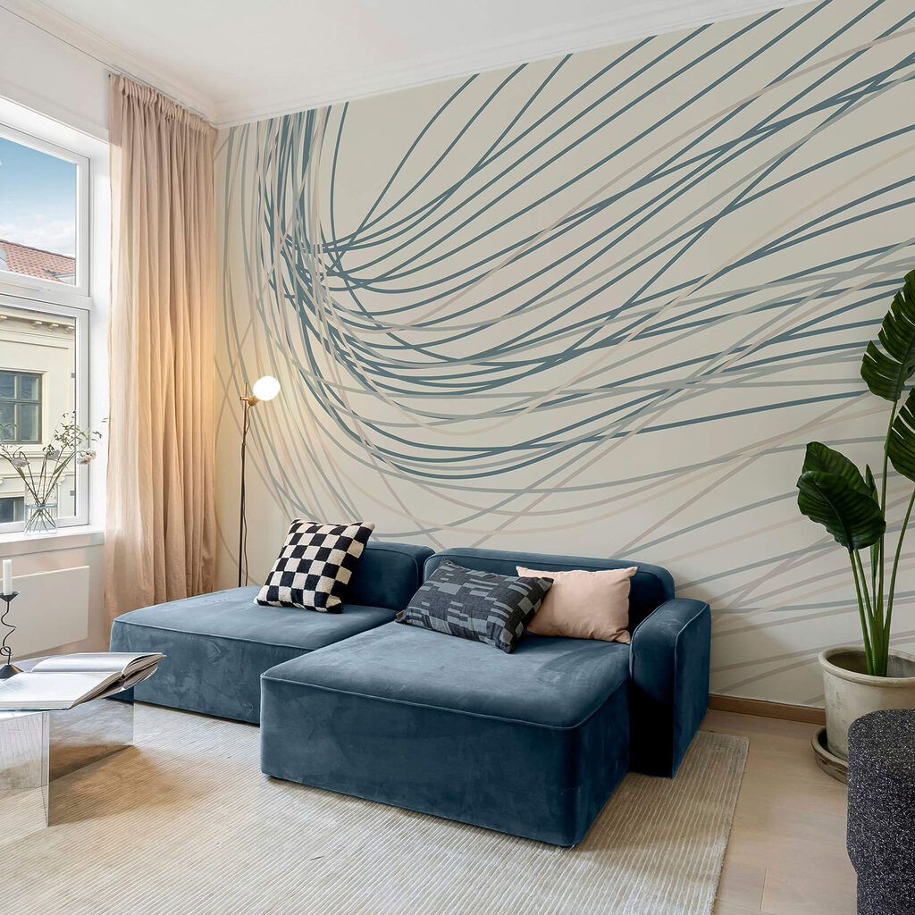 Az áramló vonalak szelíd ritmust teremtenek Az áramló vonalak szelíd ritmust teremtenek