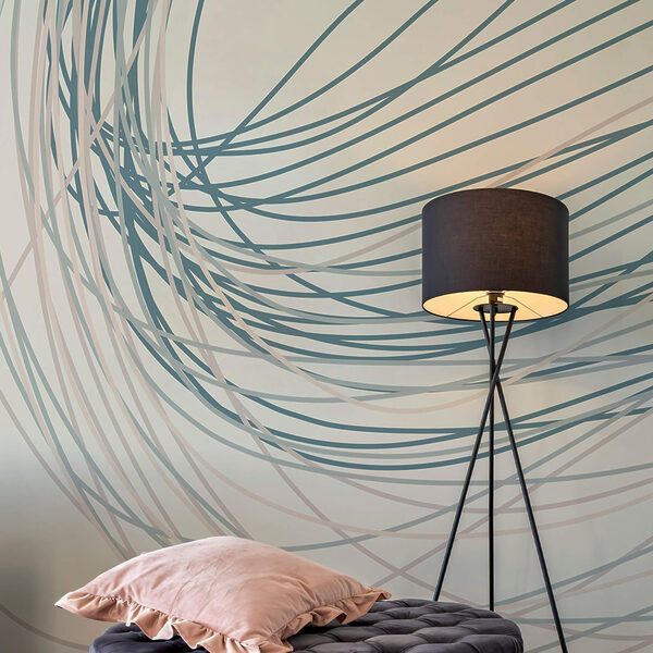 Az áramló vonalak szelíd ritmust teremtenek Az áramló vonalak szelíd ritmust teremtenek