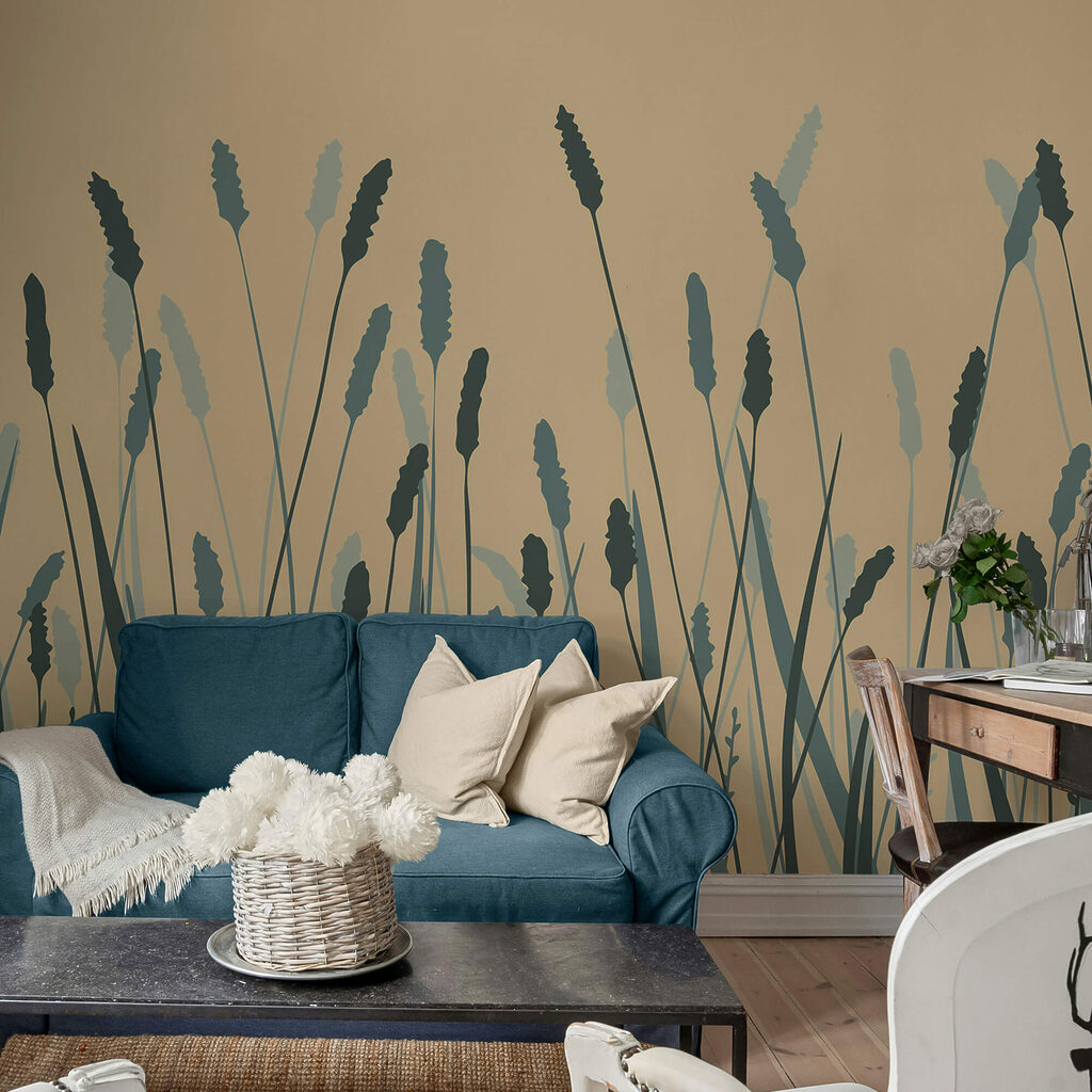 Zöld hullámok lágy hullámai kecsesen ringatózva