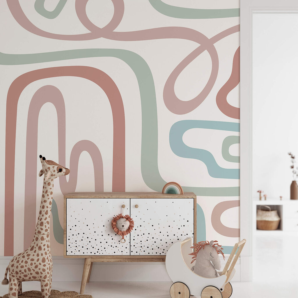 Színes vonalak fehér háttéren