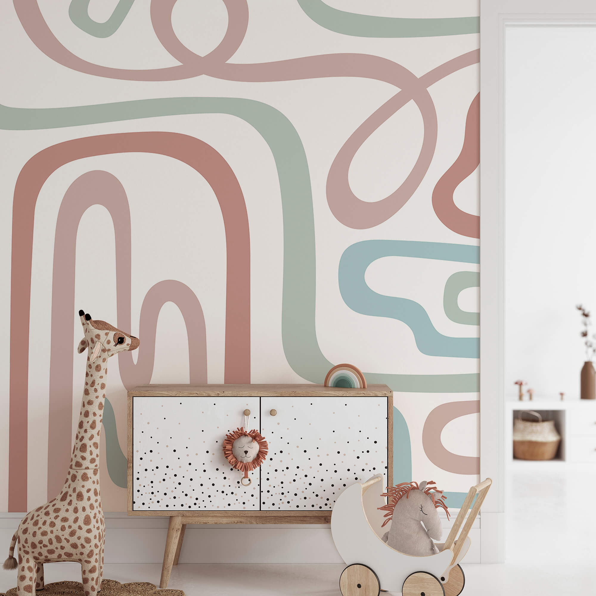 Színes vonalak fehér háttéren