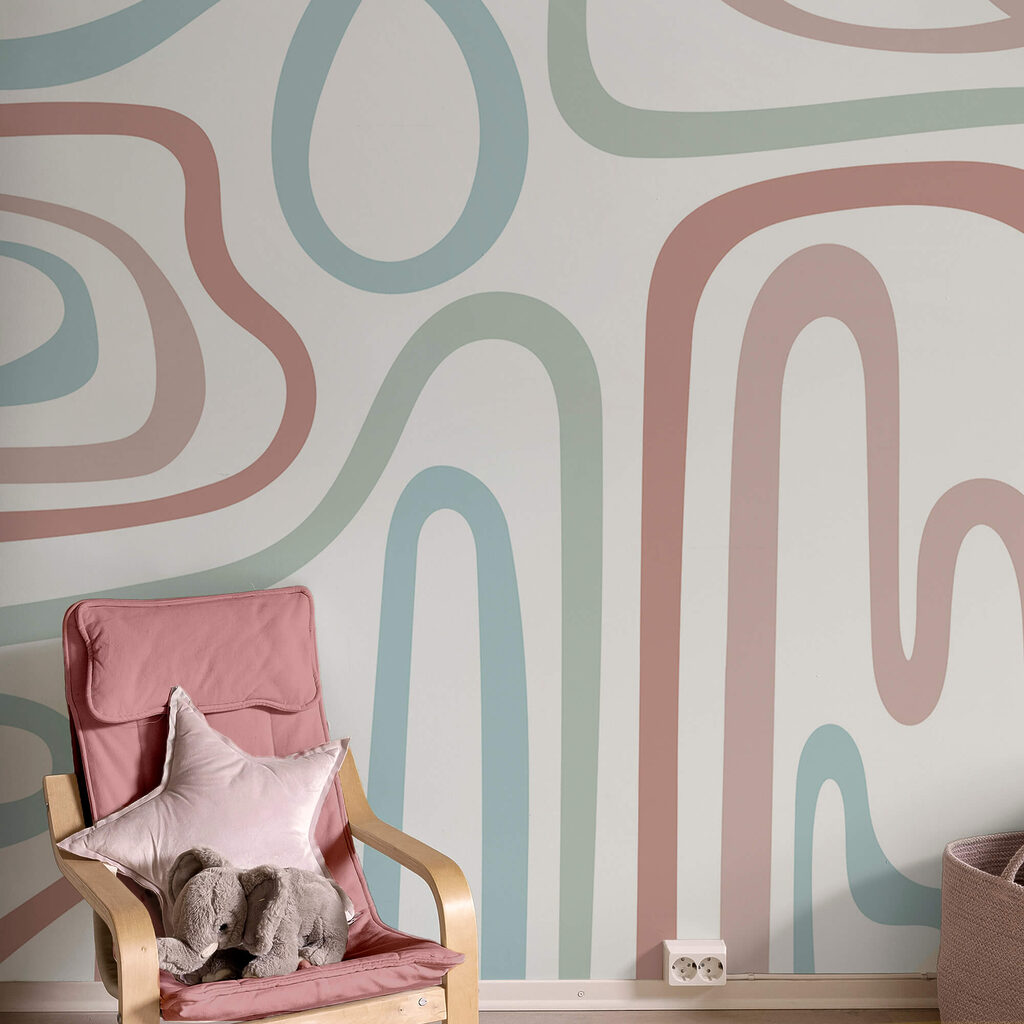 Színes vonalak fehér háttéren