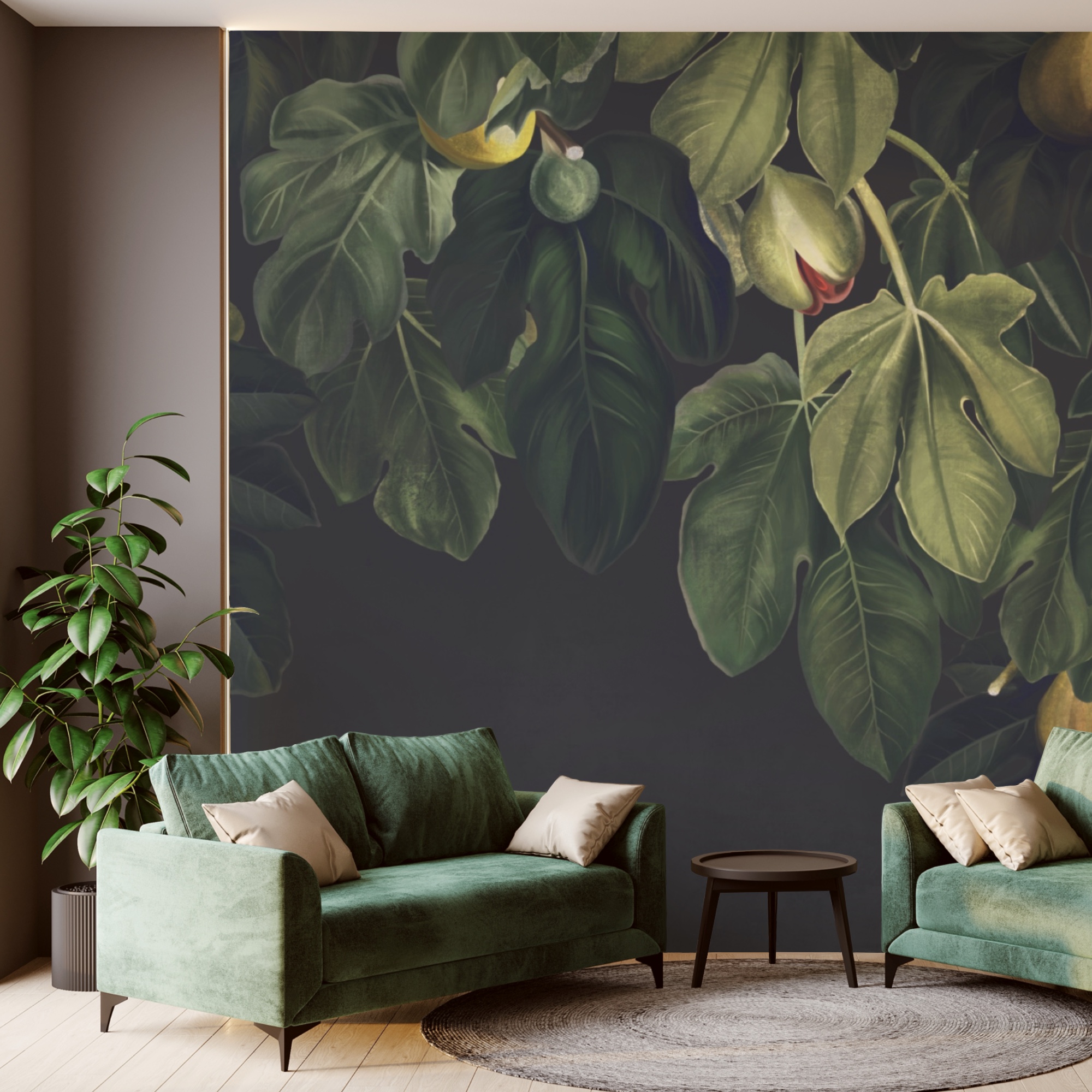 Dús lombozat élénk gyümölcsökkel Dús lombozat élénk gyümölcsökkel