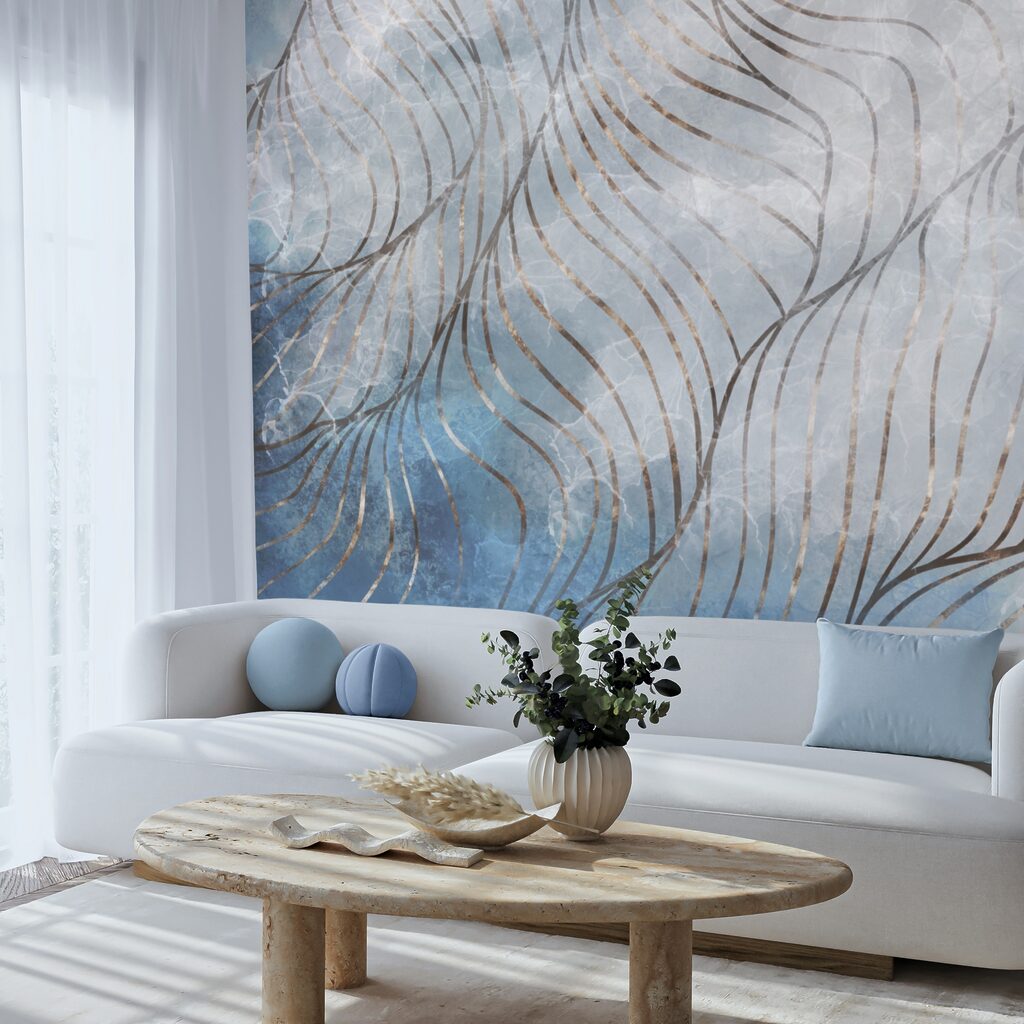 Elegáns ívek hűvös színekben Elegáns ívek hűvös színekben