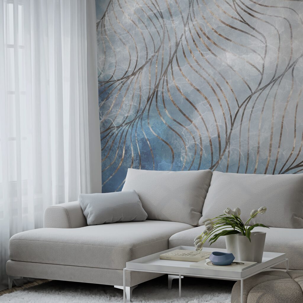 Elegáns ívek hűvös színekben Elegáns ívek hűvös színekben