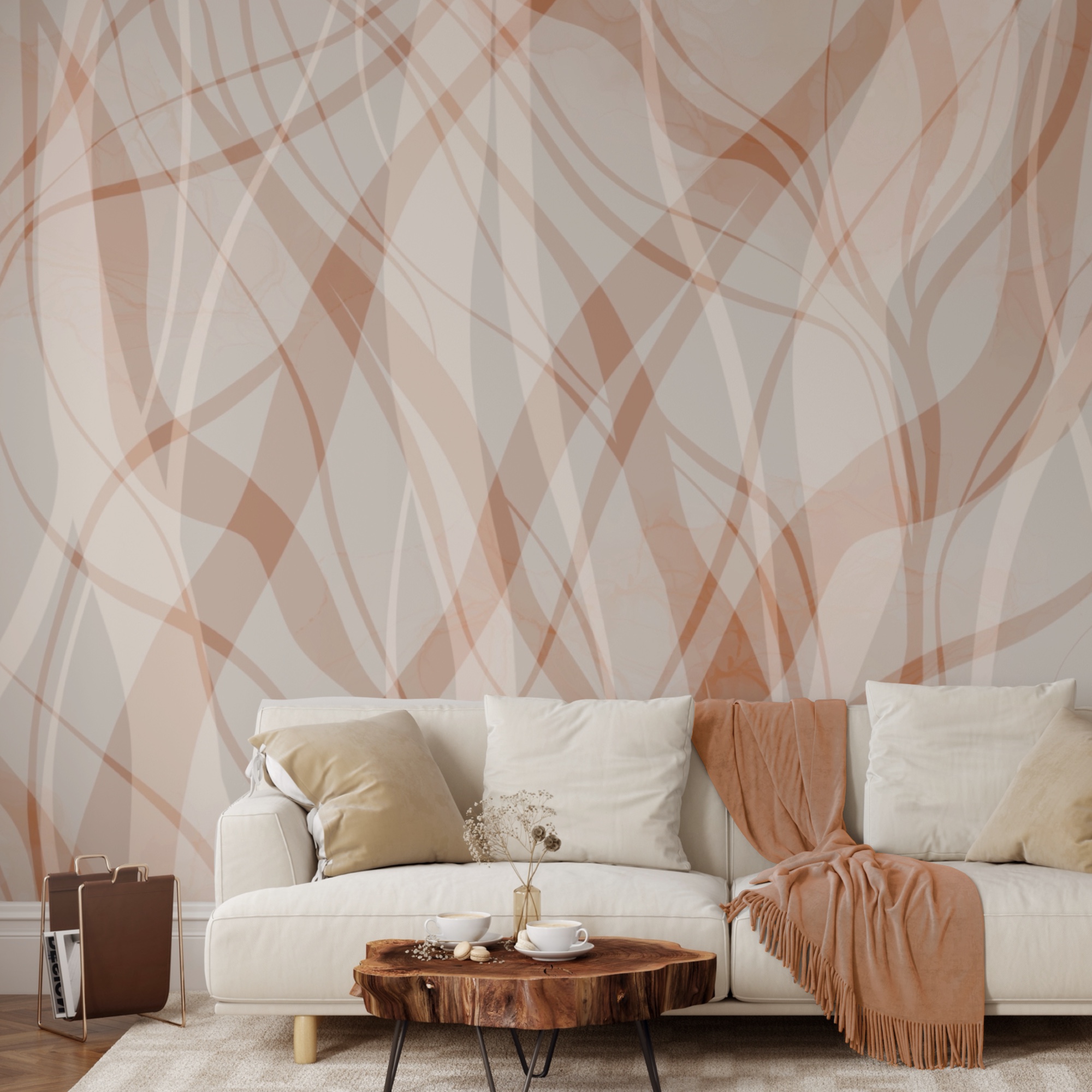 Áradó vonalak lágy árnyalatokban