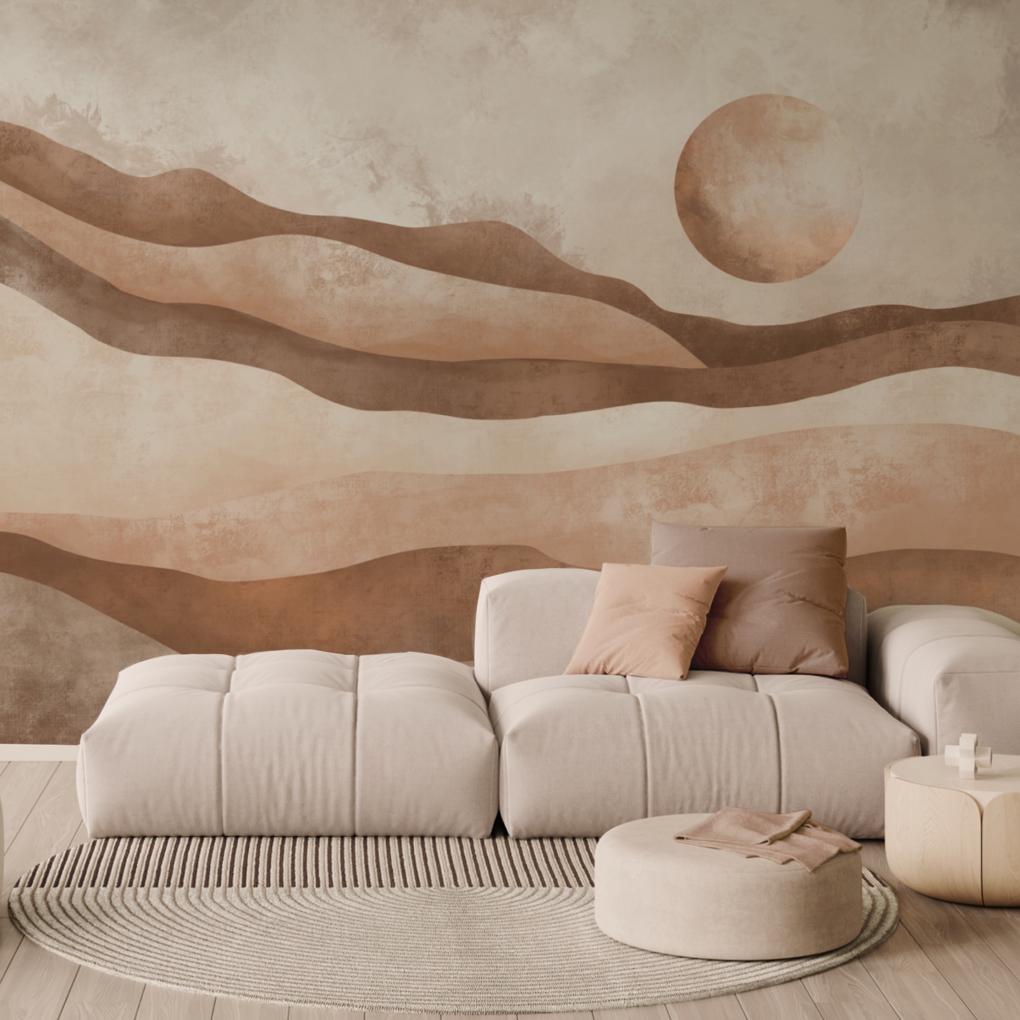 Festmény egy sivatagi tájról