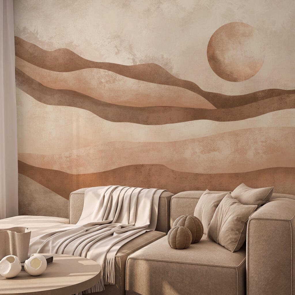 Festmény egy sivatagi tájról