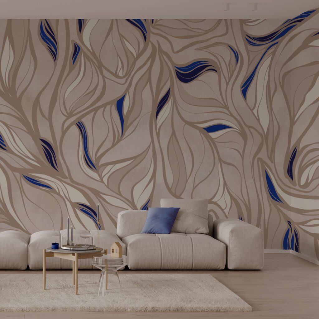 Kék és barnásbarna vonalak mintázata