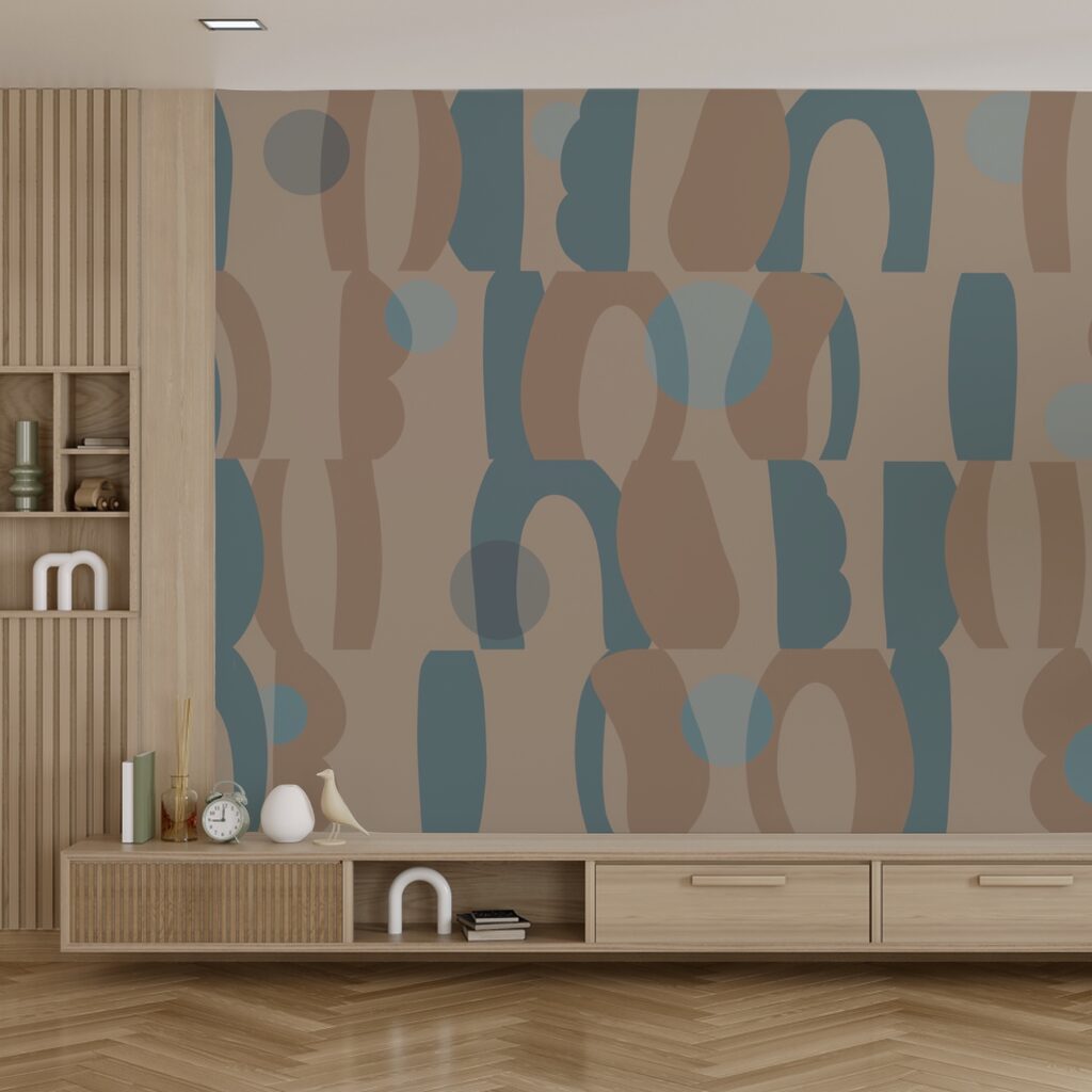 Kék és barna formák mintája Kék és barna formák mintája