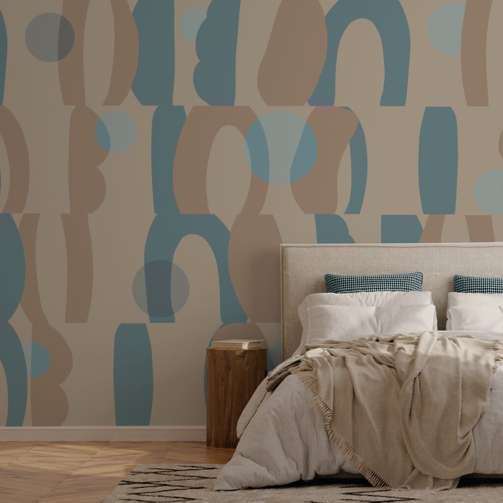 Kék és barna formák mintája Kék és barna formák mintája