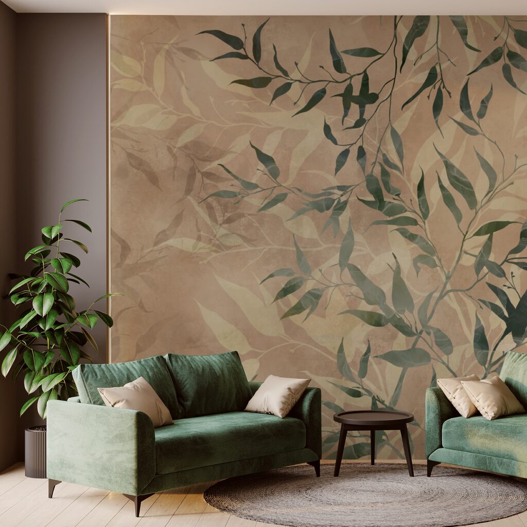 Természetes lombozat texturált háttéren Természetes lombozat texturált háttéren