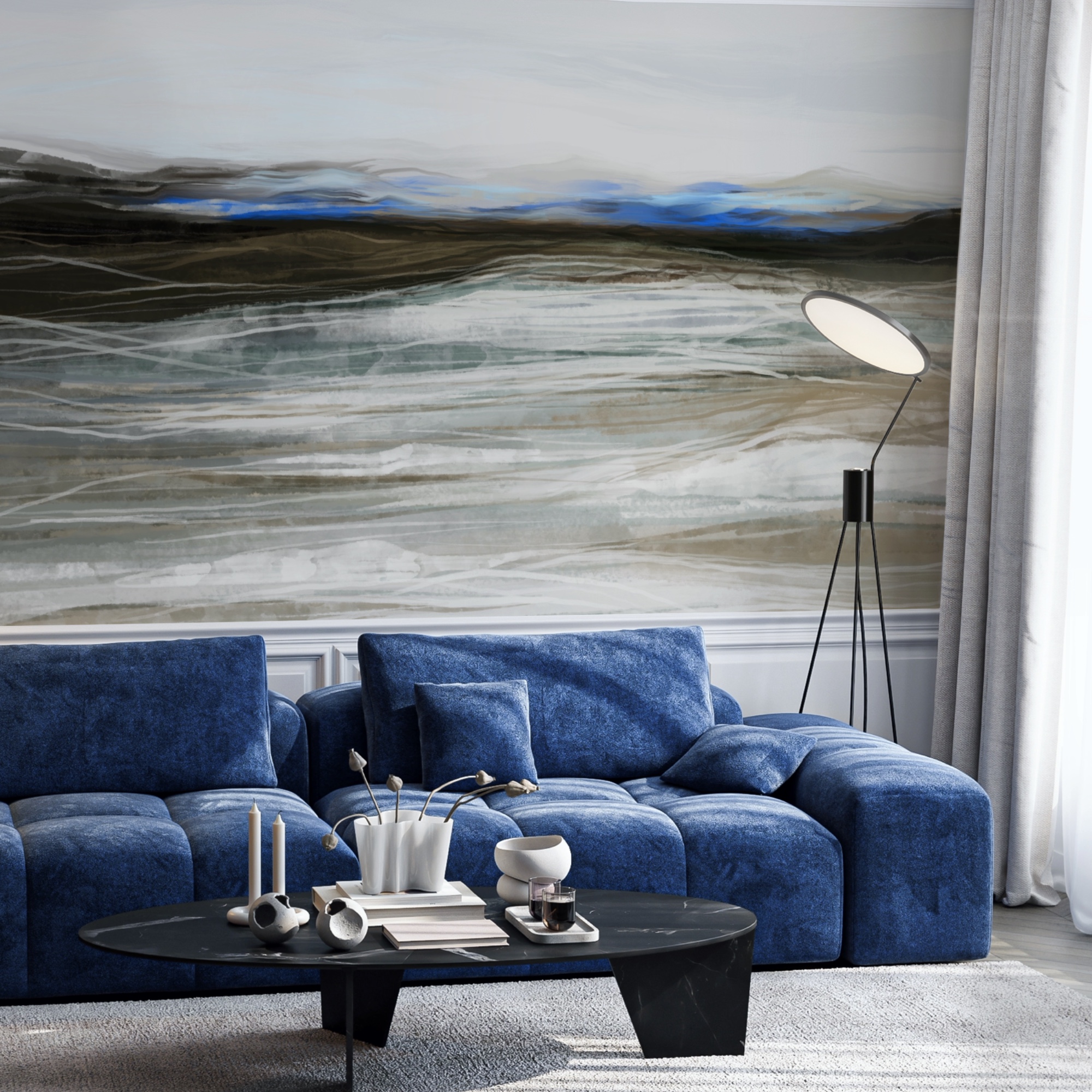 Egy tájkép festménye Egy tájkép festménye