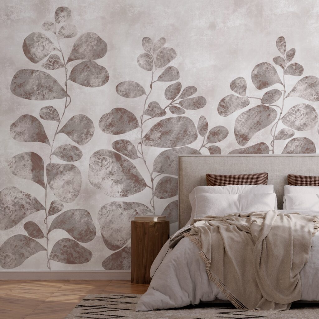 Lágy levelek egy tompa háttéren