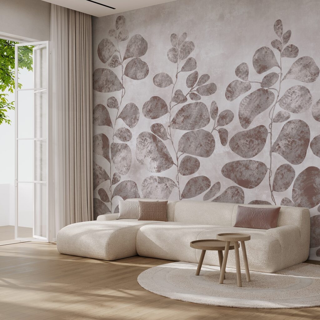 Lágy levelek egy tompa háttéren