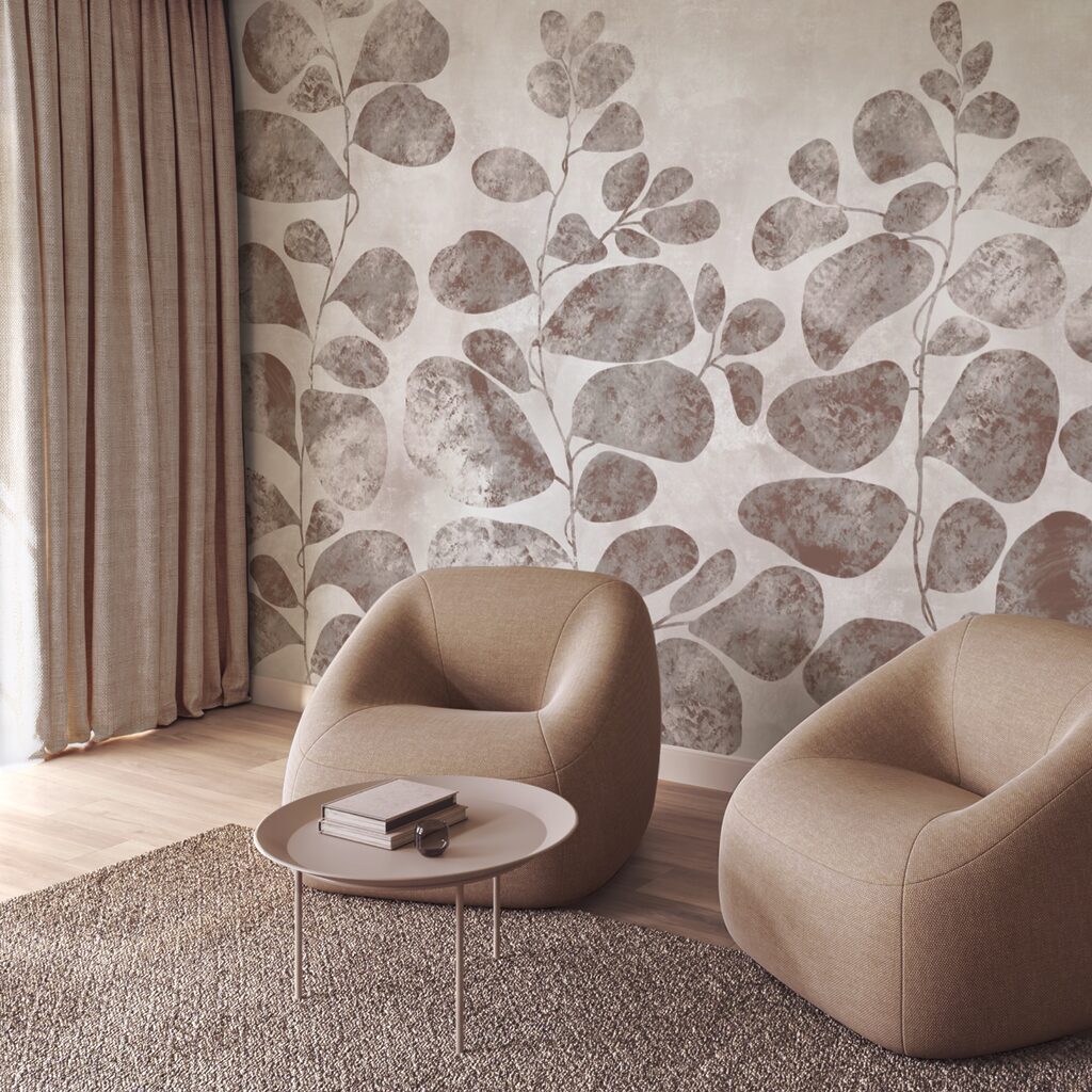 Lágy levelek egy tompa háttéren