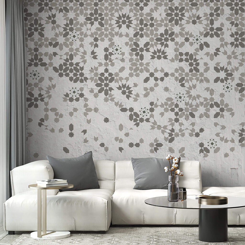 Fal sok különböző mintával