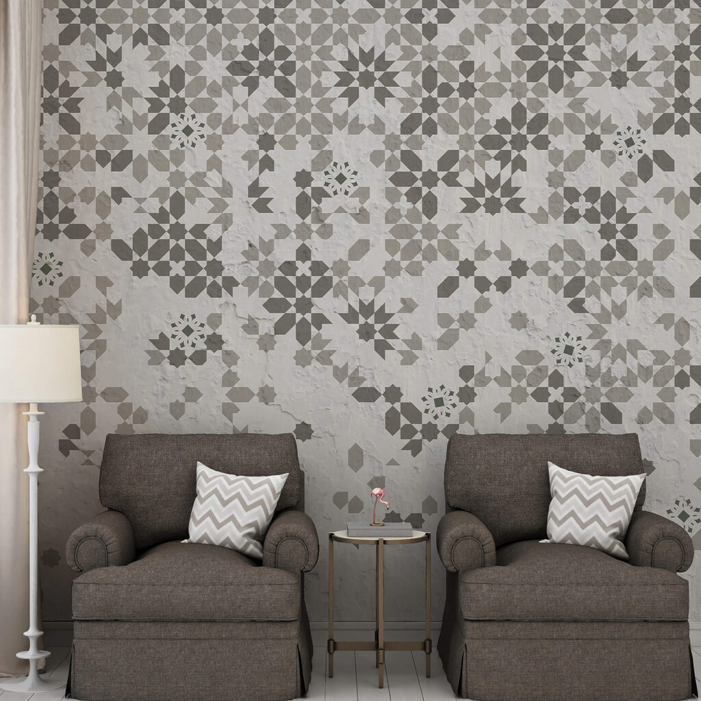 Fal sok különböző mintával