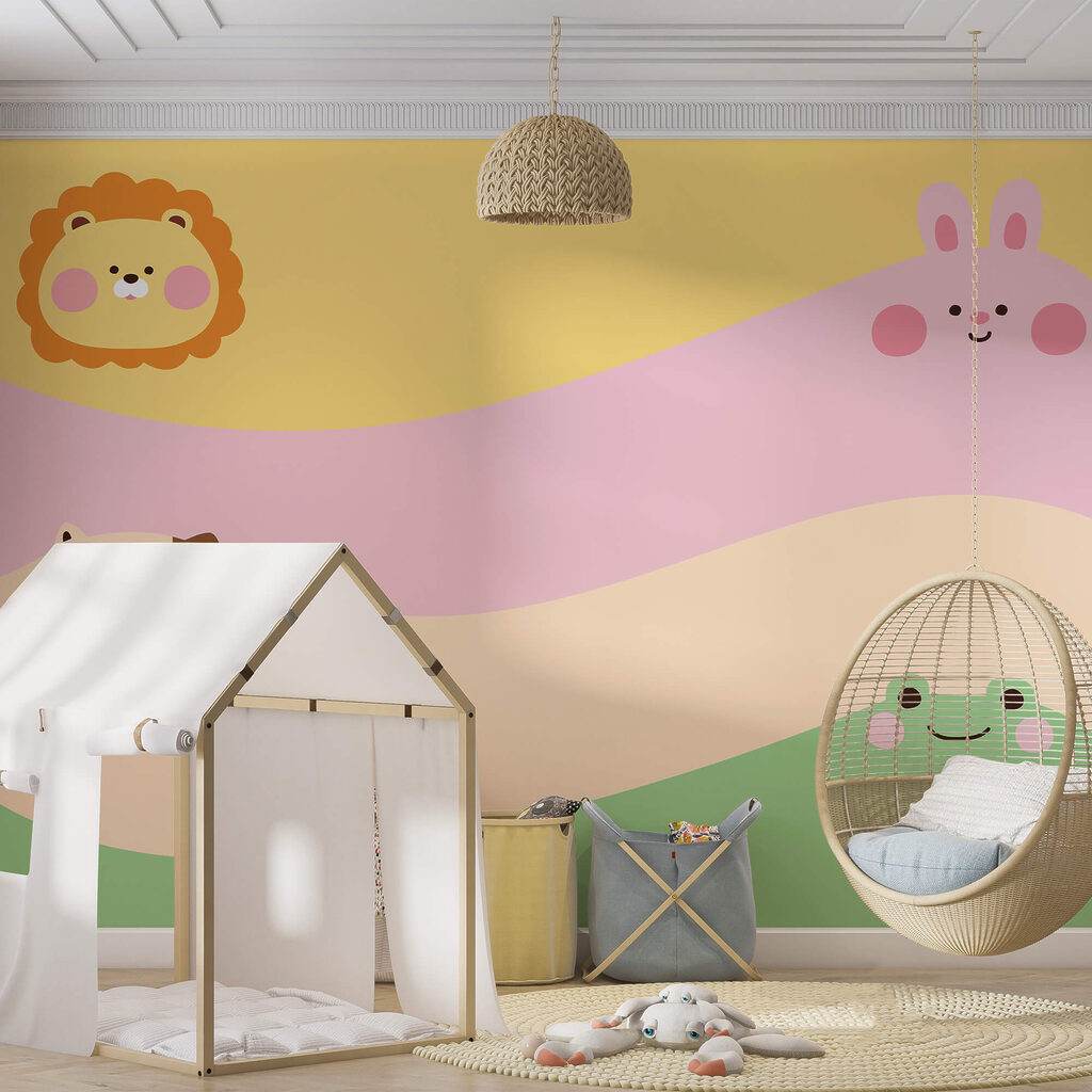 Állatcsoport egy oroszlánnal és egy oroszlánnal