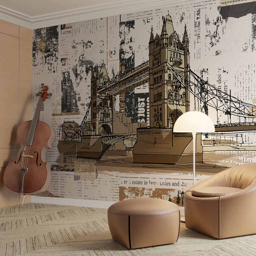 Rajz egy folyón átívelő hídról Rajz egy folyón átívelő hídról