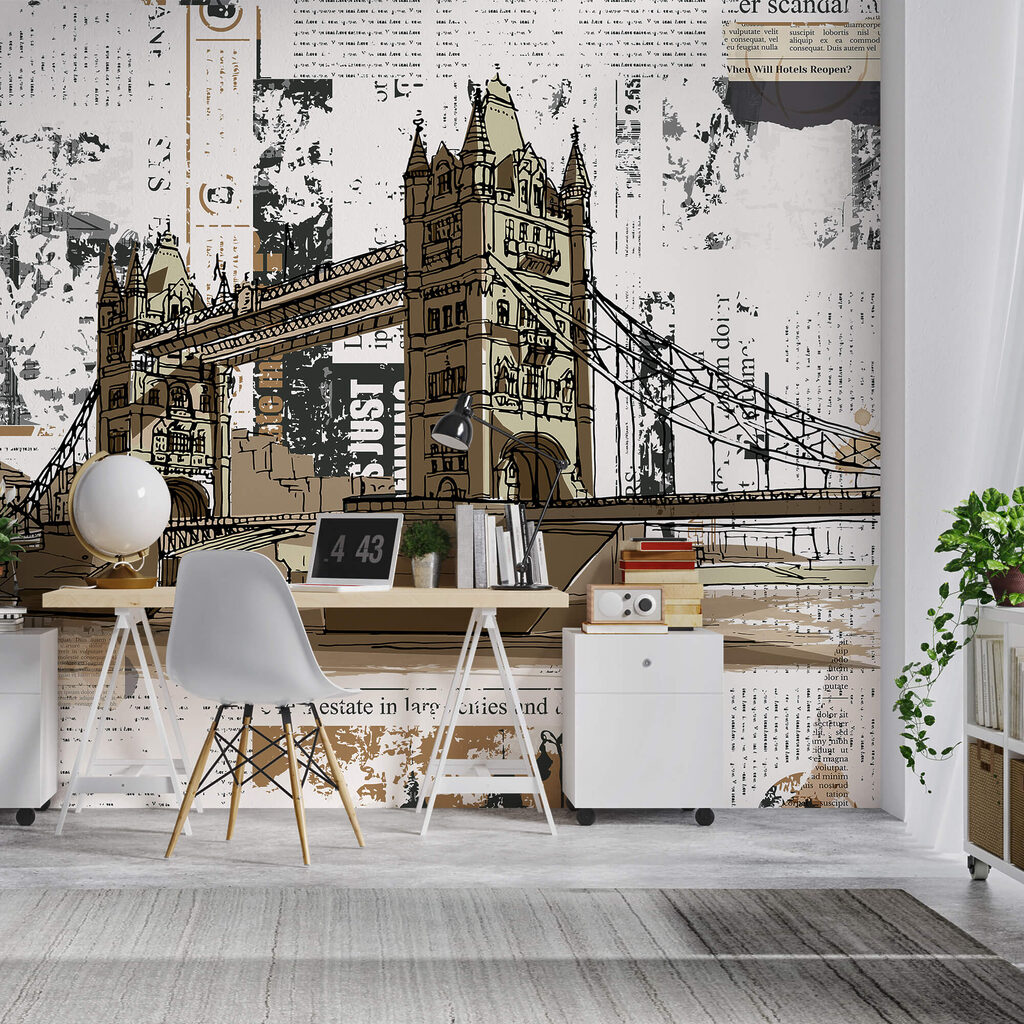 Rajz egy folyón átívelő hídról Rajz egy folyón átívelő hídról