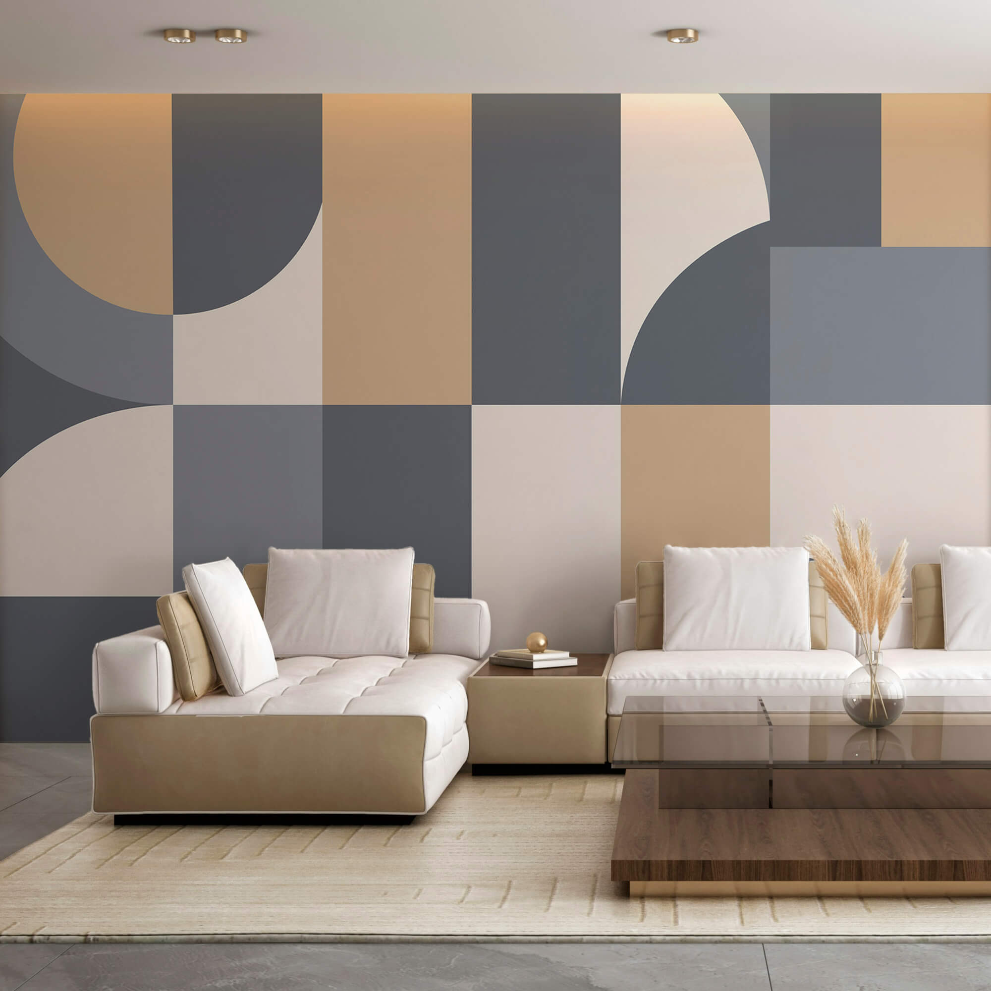 Szürke és fehér geometriai minta