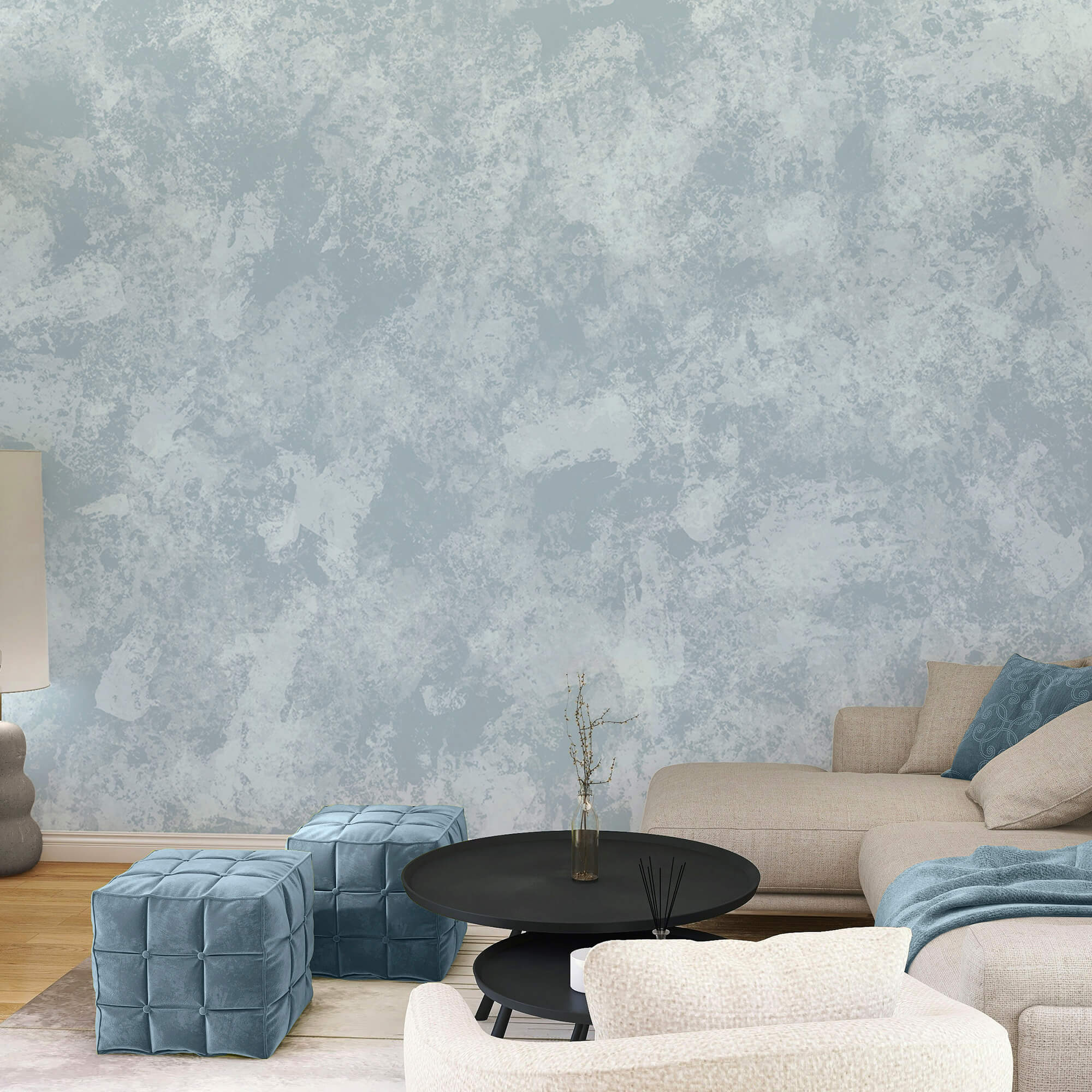 Lágy és nyugtató kék tónusok keverednek