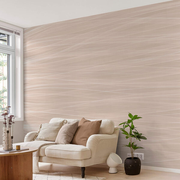 Fotótapéta Fotótapéta Fehér vonalak bézs színű felületen (Cikkszám: t00259)