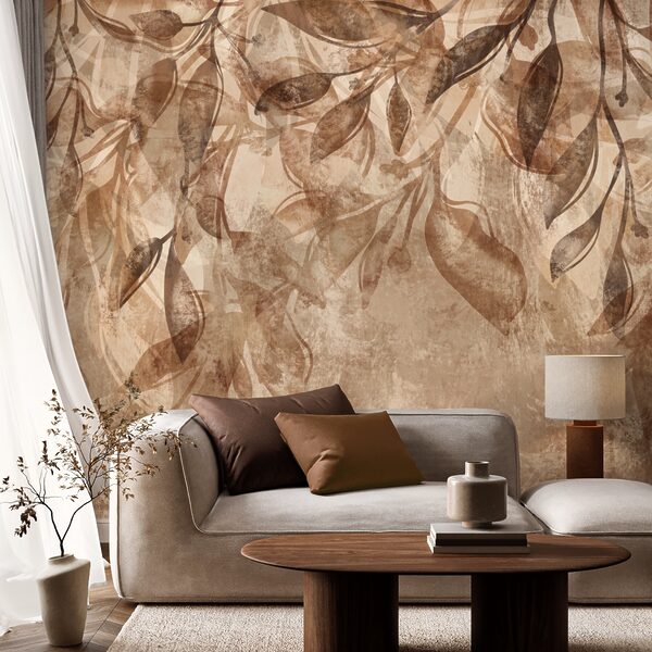 Barna és fehér virágmintás Barna és fehér virágmintás